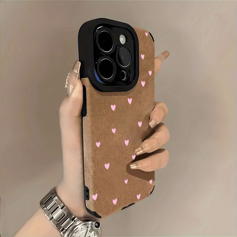 Phone Cases Trendy - Fashion Pink Heart Pattern Phone Case