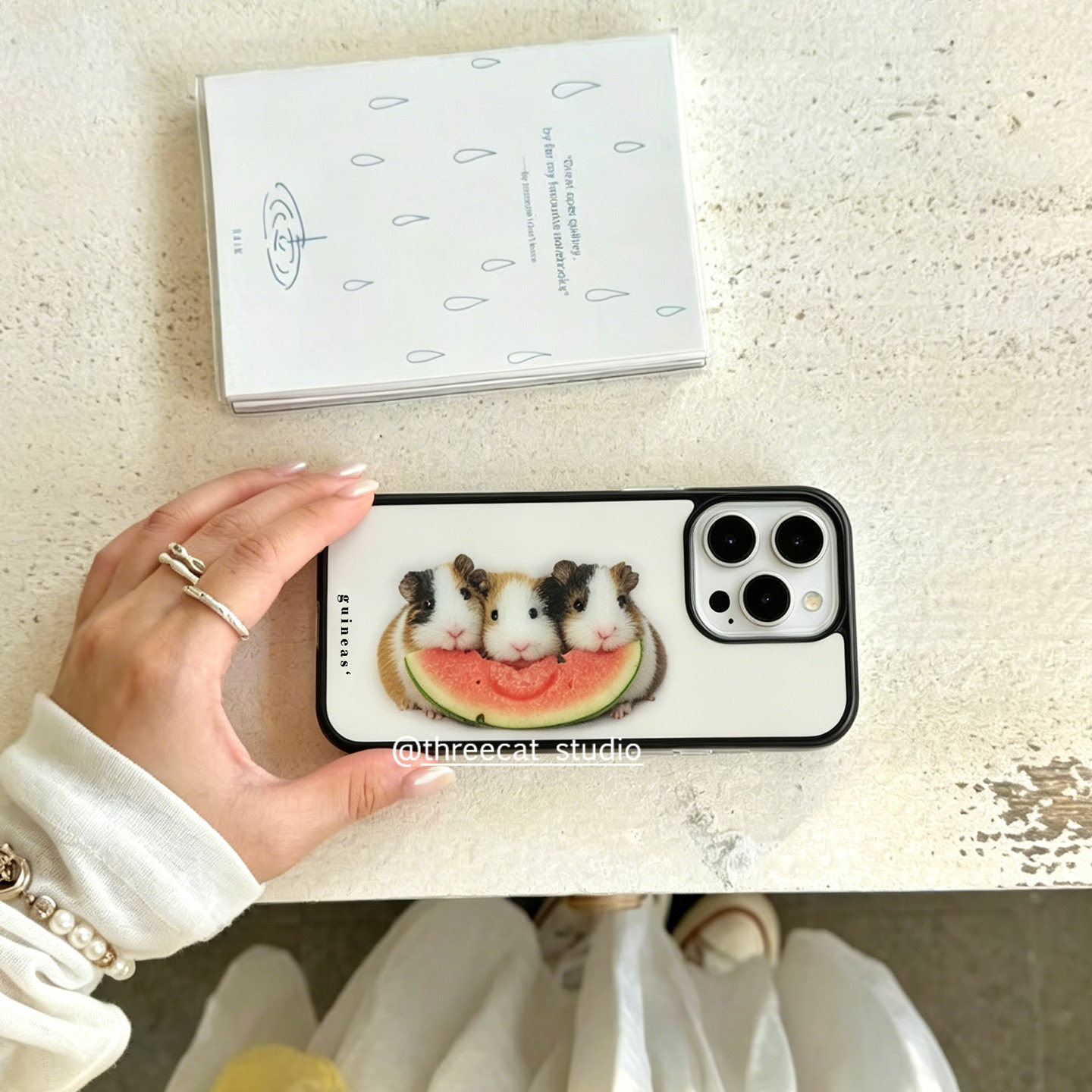 Korean Ins Guinea Pig Eat Wate - Phone Cases Brown ulasan dan harga