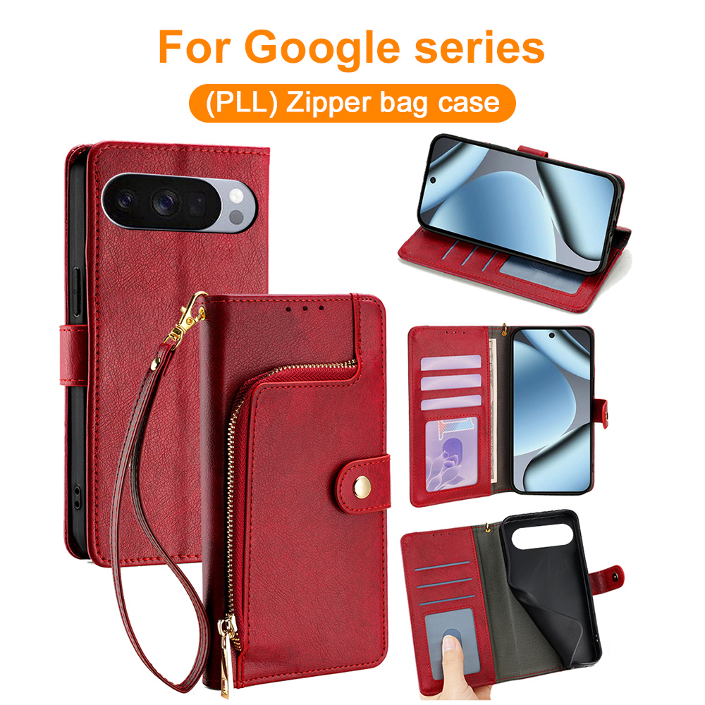 PU Leather Zipper Wallet Folio - Leather Folio Wallet Case ulasan dan harga