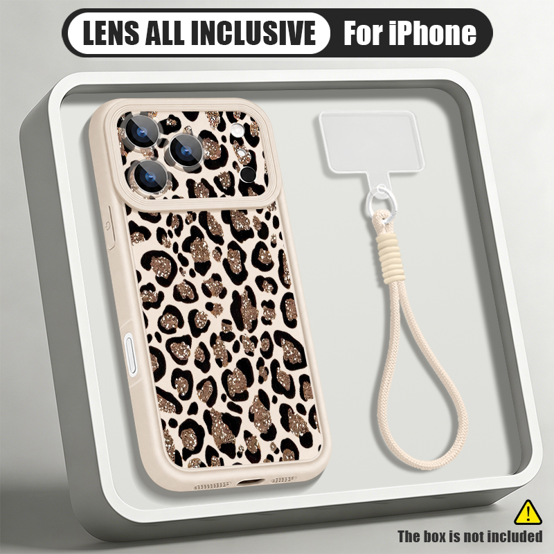 Brown Leopard Printed Lanyard  - Phone Cases Brown ulasan dan harga
