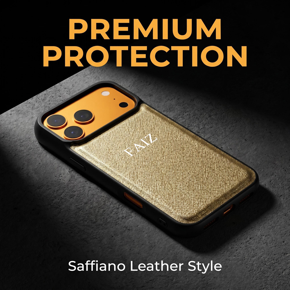 INS Minimalist Saffiano Leathe - Monogram Custom Case ulasan dan harga