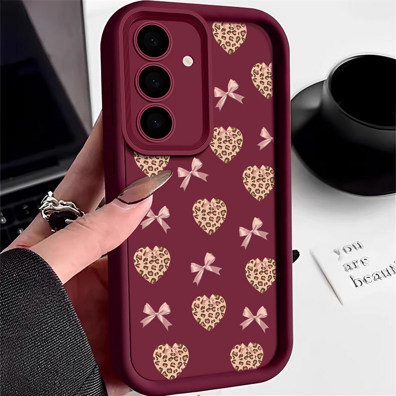 Retro Leopard Print Bow Phone  - Phone Cases Galaxy A16 5G ulasan dan harga