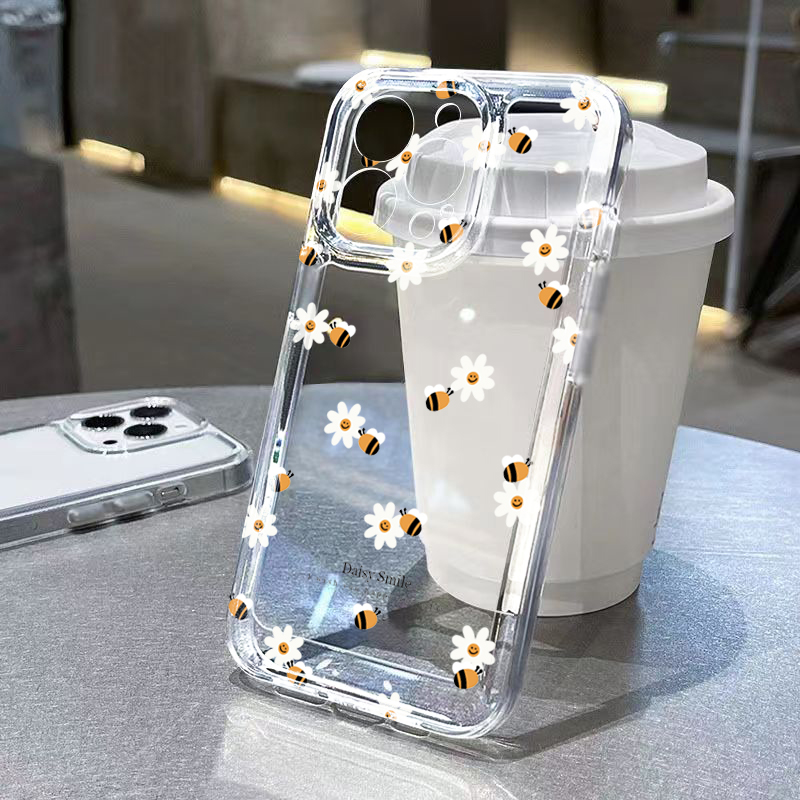 Trendy Daisy Bee Floral Clear  - Phone Cases Trendy ulasan dan harga