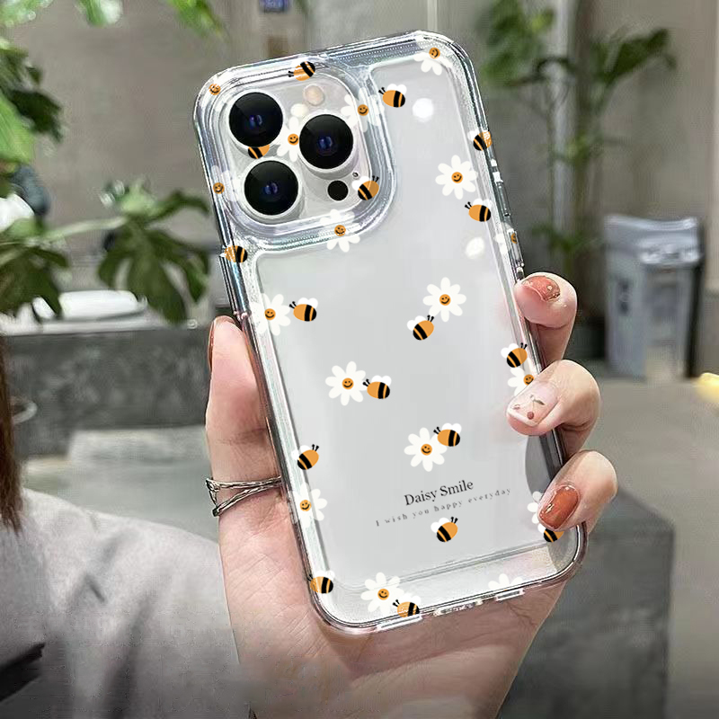 Trendy Daisy Bee Floral Clear  - Phone Cases Trendy ulasan dan harga