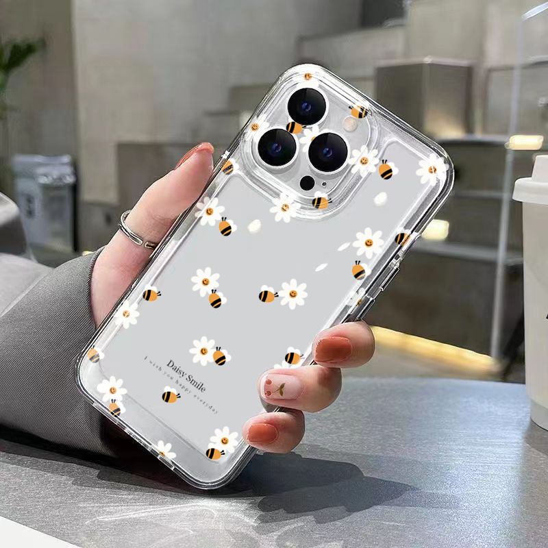 Trendy Daisy Bee Floral Clear  - Phone Cases Trendy ulasan dan harga