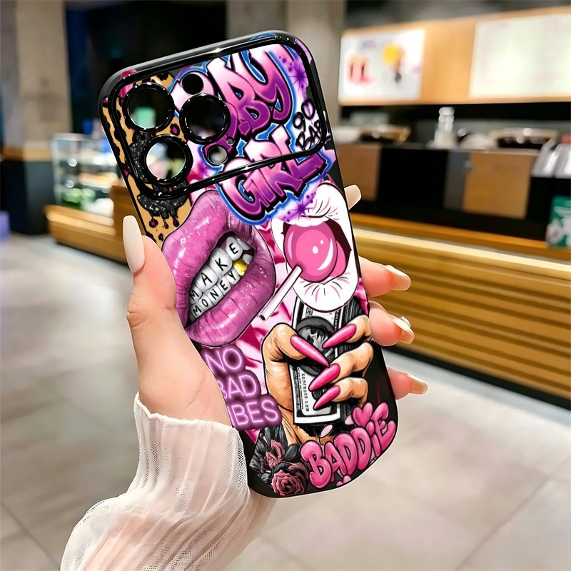 Hip Hop Pink Lips Baby Girl Gr - Phone Cases Bulk ulasan dan harga
