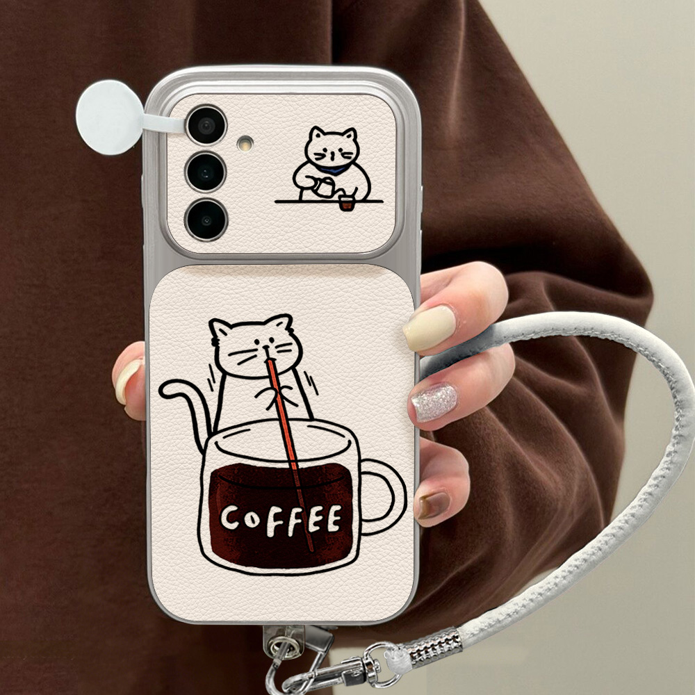 Coffee Cute Cat Phone Case For - Phone Cases A14 Samsung ulasan dan harga