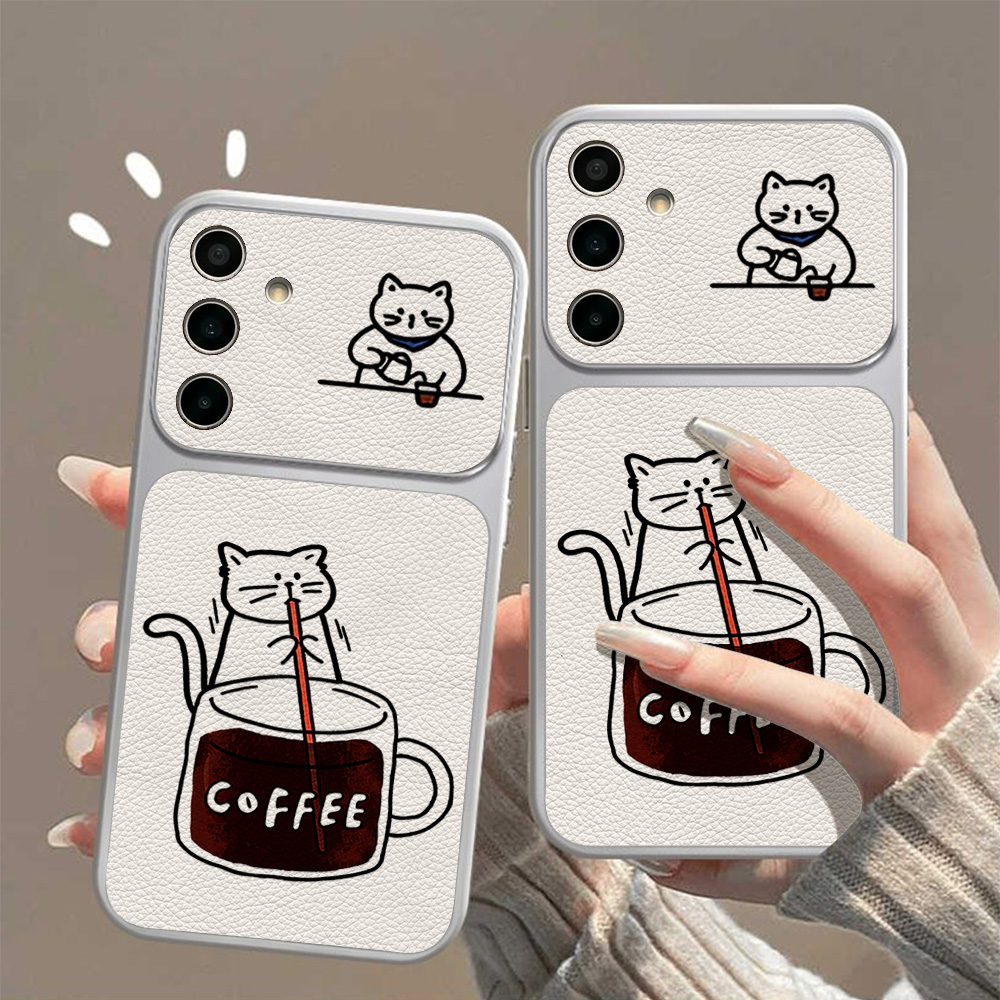 Coffee Cute Cat Phone Case For - Phone Cases A14 Samsung ulasan dan harga