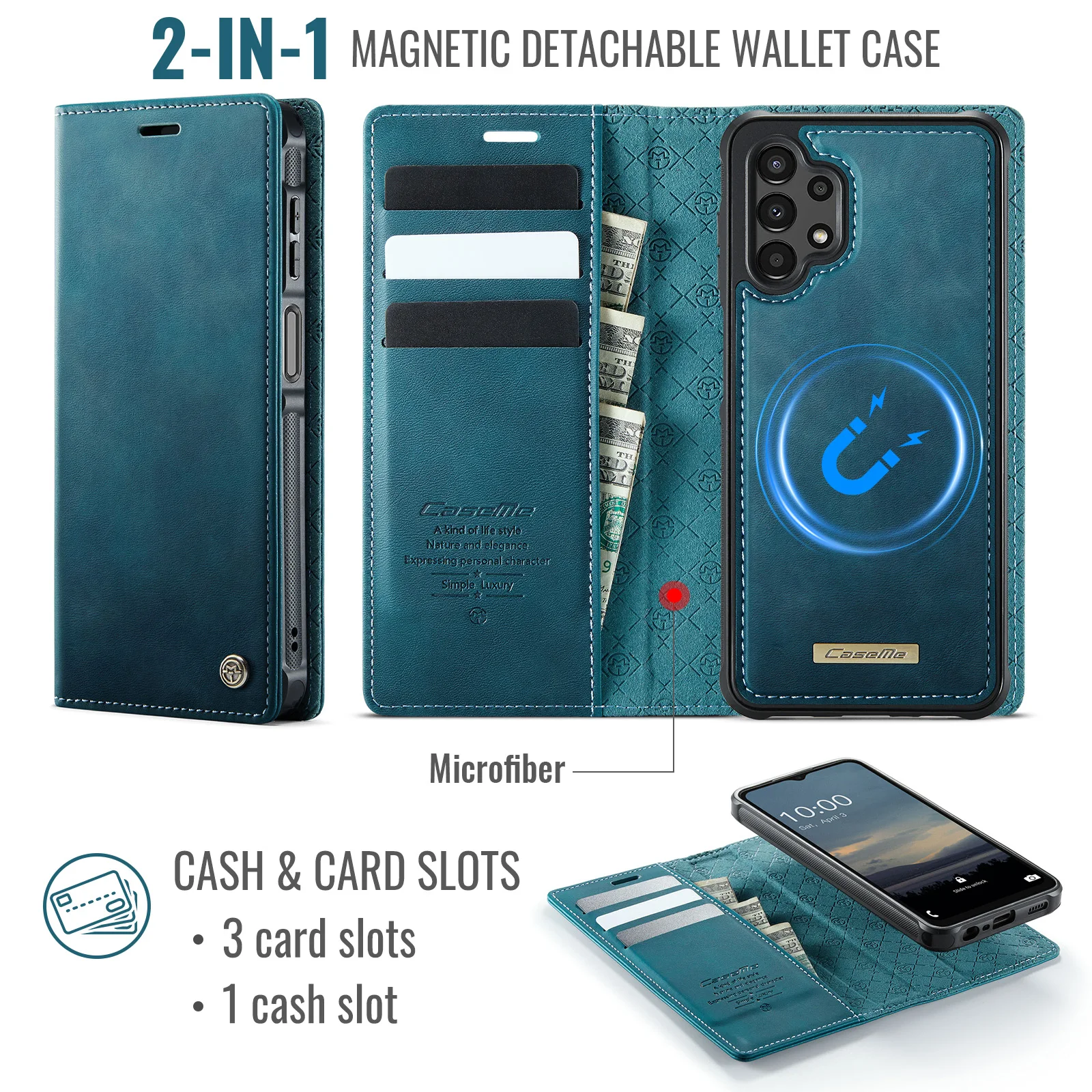 Caseme-C49 Folio Detachable Ma - Leather Folio Wallet Case ulasan dan harga