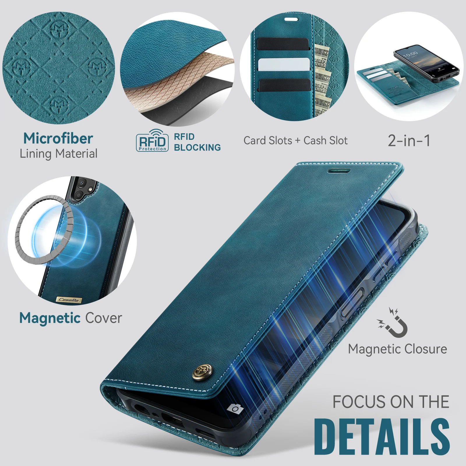 Caseme-C49 Folio Detachable Ma - Leather Folio Wallet Case ulasan dan harga