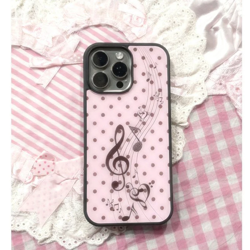 Korean ins Pink Brown Polka Do - Phone Cases Brown ulasan dan harga