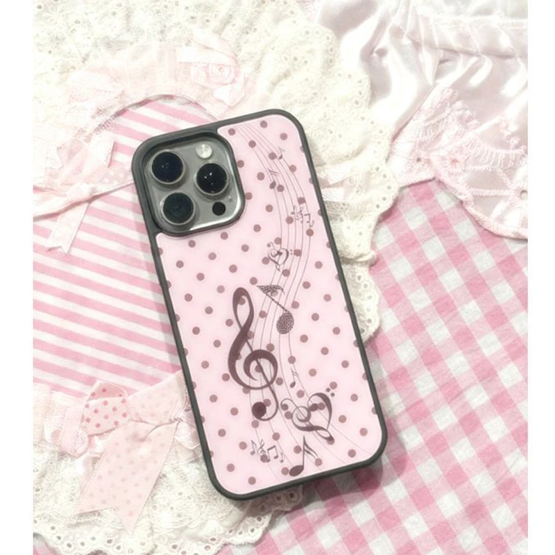 Korean ins Pink Brown Polka Do - Phone Cases Brown ulasan dan harga