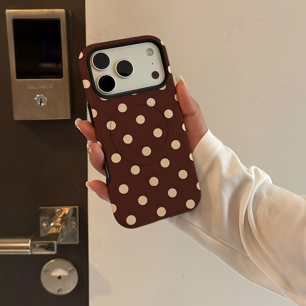 Brown Beige Polka Dot Phone Ca - Phone Cases Bulk ulasan dan harga