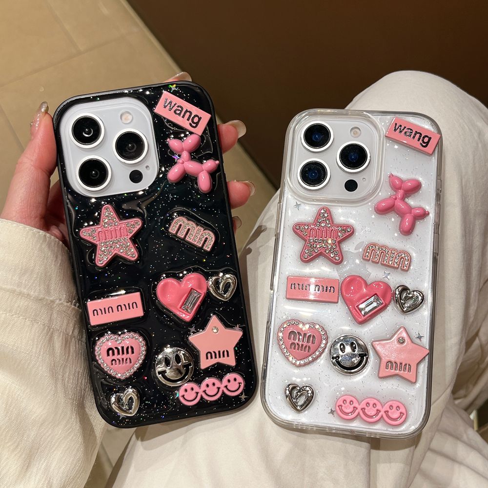 Cute 3D Love Heart Y2K Star Sp - Phone Cases Dior ulasan dan harga
