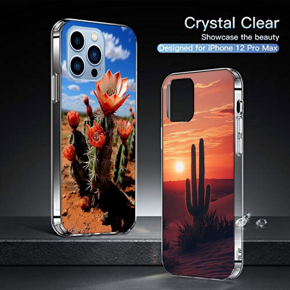 Picturesque Desert With Cacti  - Phone Cases Com ulasan dan harga