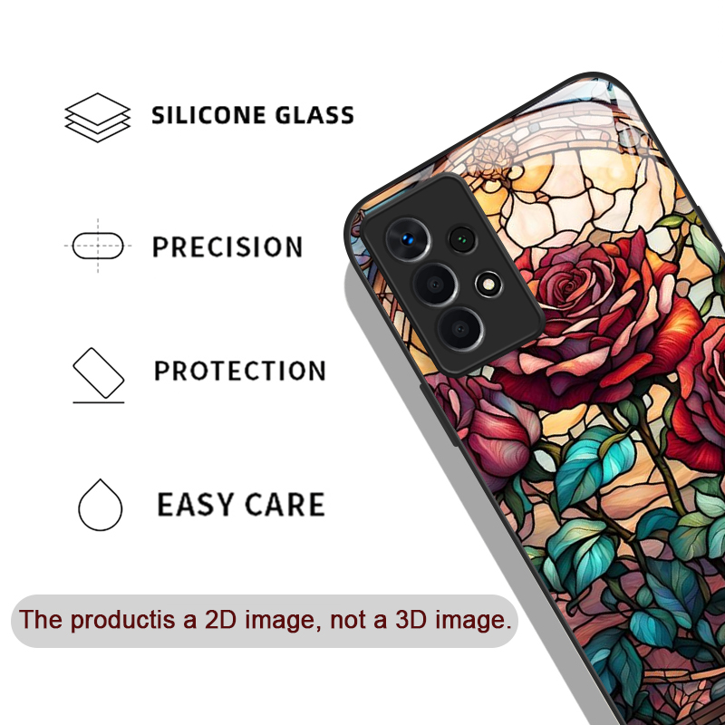 Art Colorful Glass Style Rose  - Phone Cases A14 Samsung ulasan dan harga
