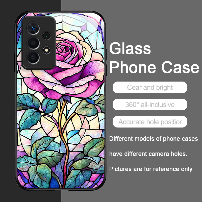 Art Colorful Glass Style Rose  - Phone Cases A14 Samsung ulasan dan harga