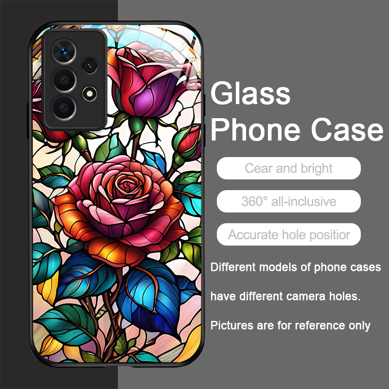 Art Colorful Glass Style Rose  - Phone Cases A14 Samsung ulasan dan harga