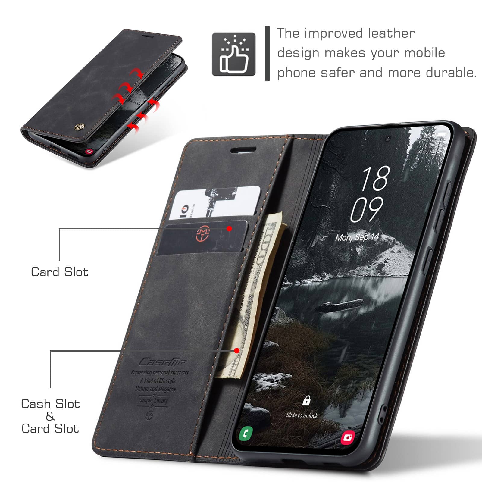 Flip Wallet Case for Samsung G - Leather Folio Wallet Case ulasan dan harga