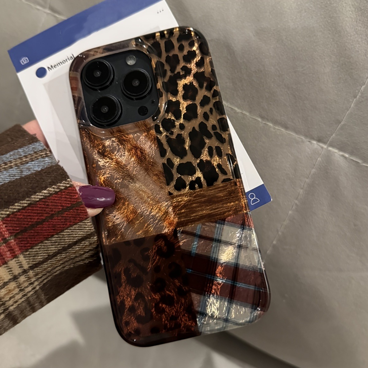 High-End Leopard Print And Tin - Phone Cases Brown ulasan dan harga
