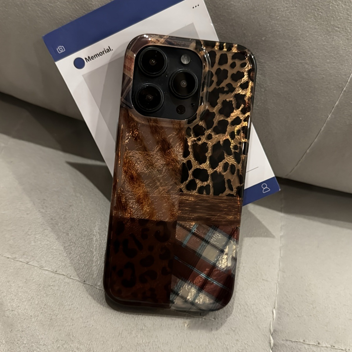 High-End Leopard Print And Tin - Phone Cases Brown ulasan dan harga