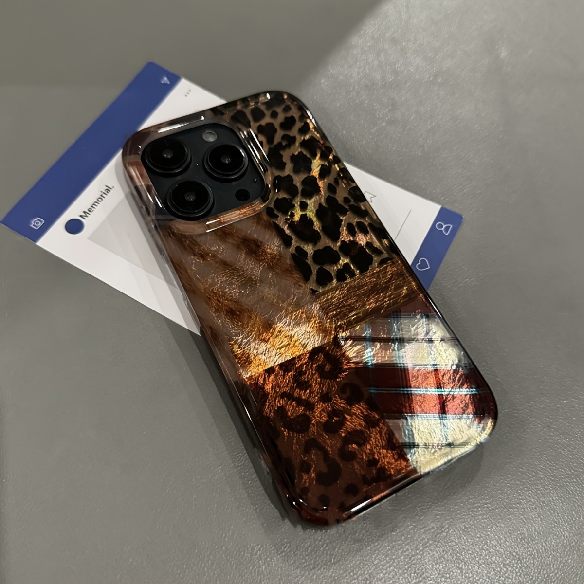 High-End Leopard Print And Tin - Phone Cases Brown ulasan dan harga