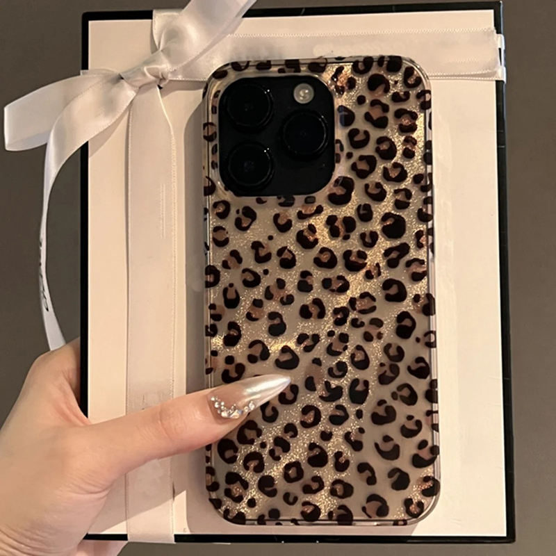 Cute Leopard Print Clear Phone - Phone Cases Dior ulasan dan harga