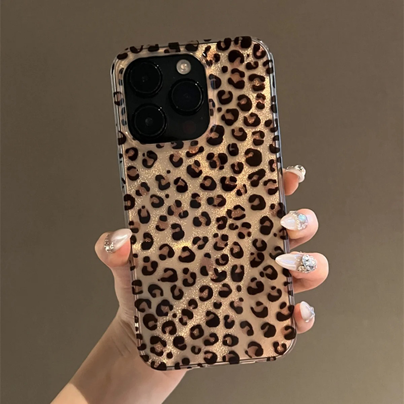 Cute Leopard Print Clear Phone - Phone Cases Dior ulasan dan harga