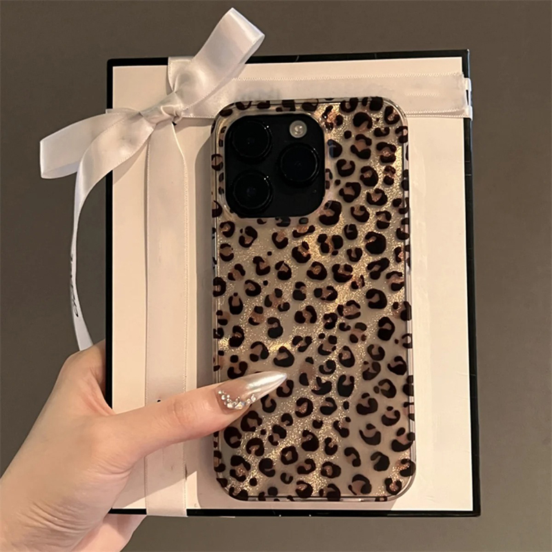 Cute Leopard Print Clear Phone - Phone Cases Dior ulasan dan harga