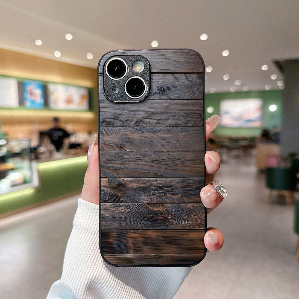 Brown-black wood-grain pattern - Phone Cases Brown ulasan dan harga