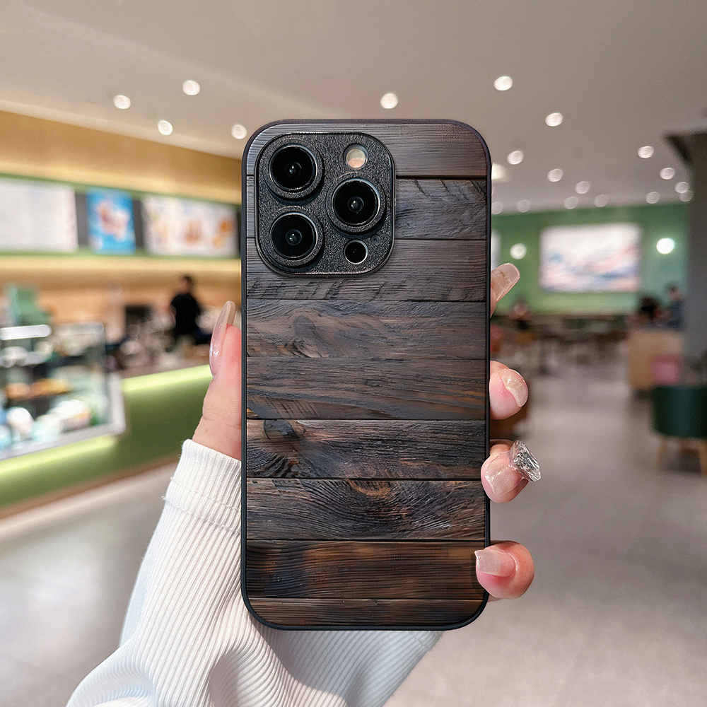 Brown-black wood-grain pattern - Phone Cases Brown ulasan dan harga