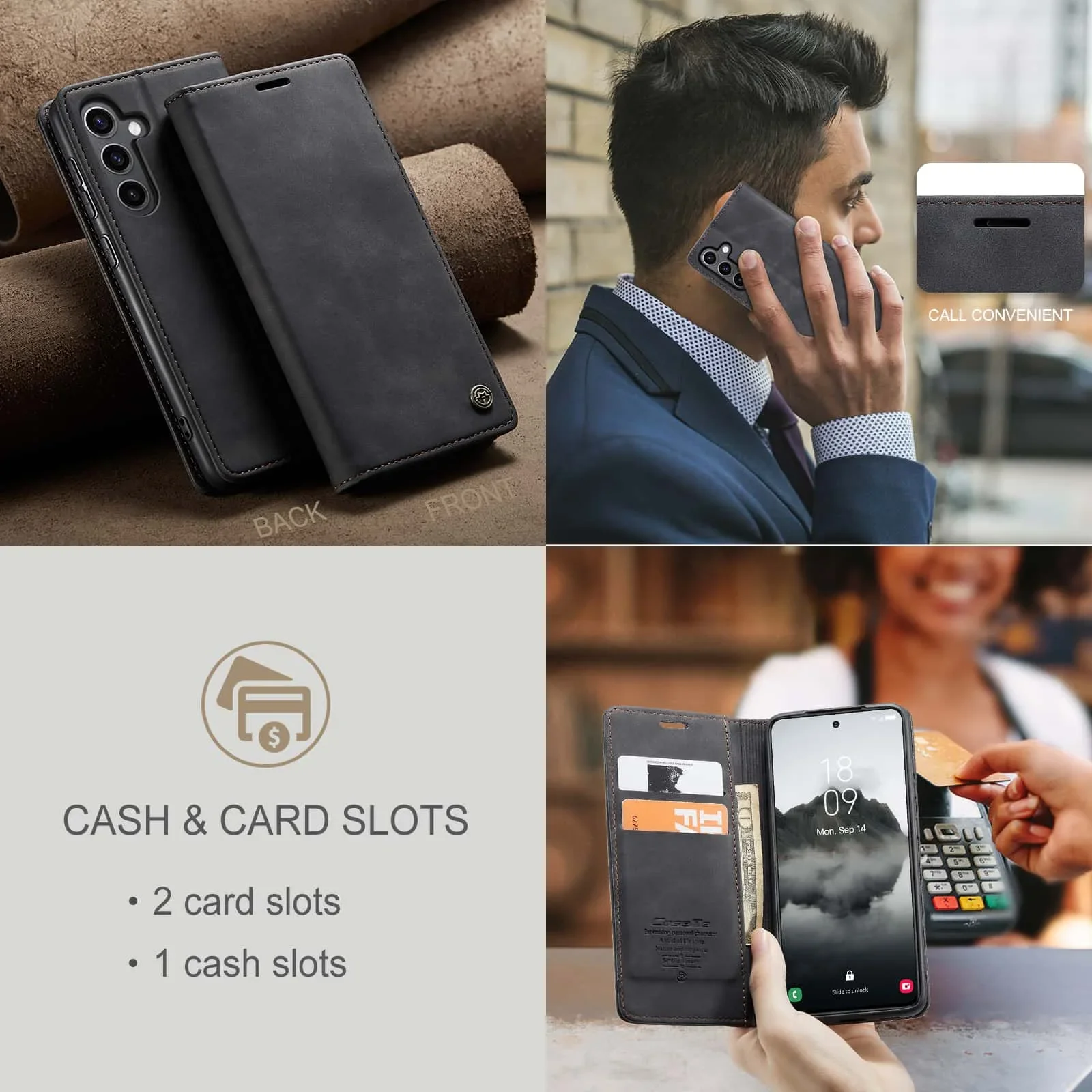 Retro Leather Flip Case For Sa - Leather Folio Wallet Case ulasan dan harga