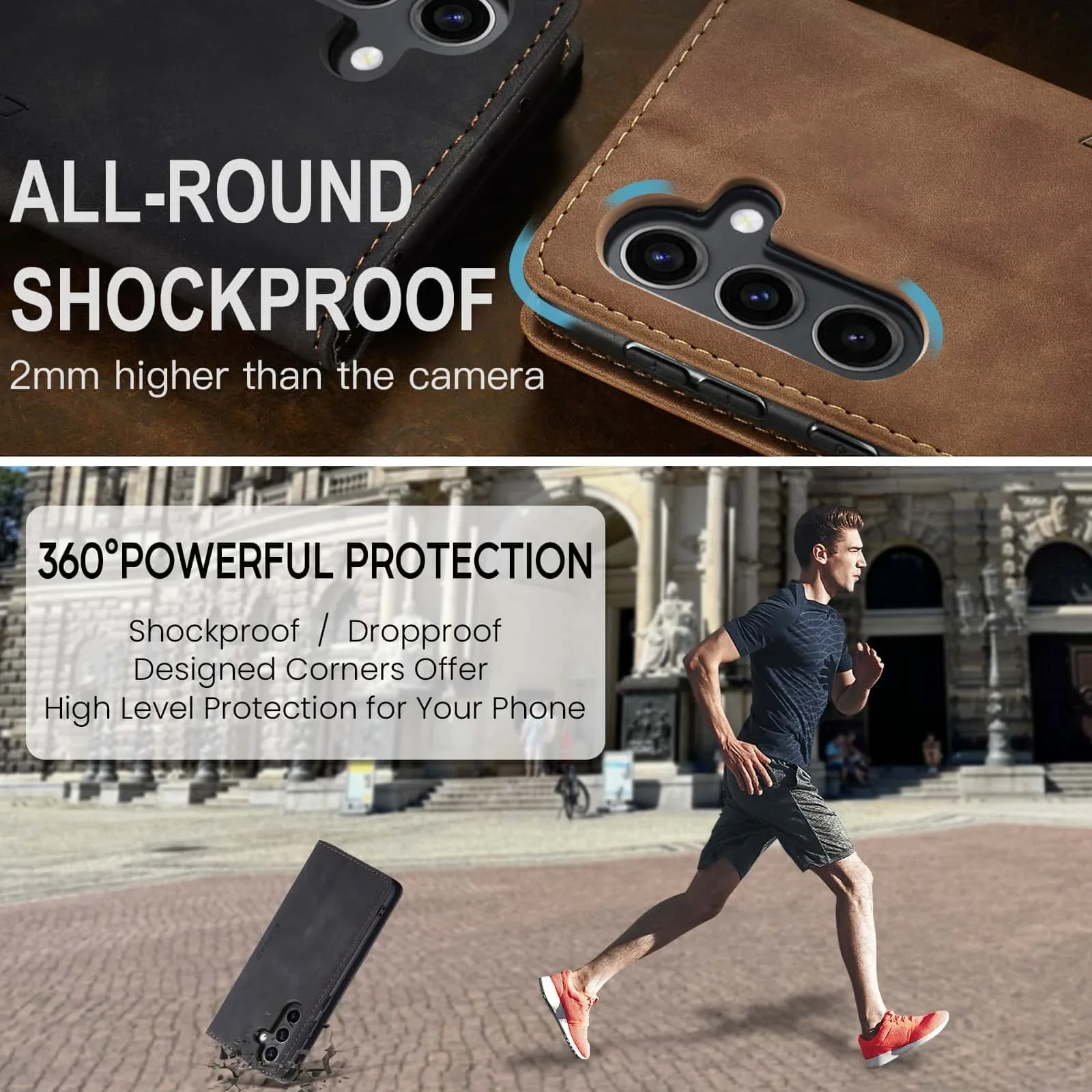 Retro Leather Flip Case For Sa - Leather Folio Wallet Case ulasan dan harga