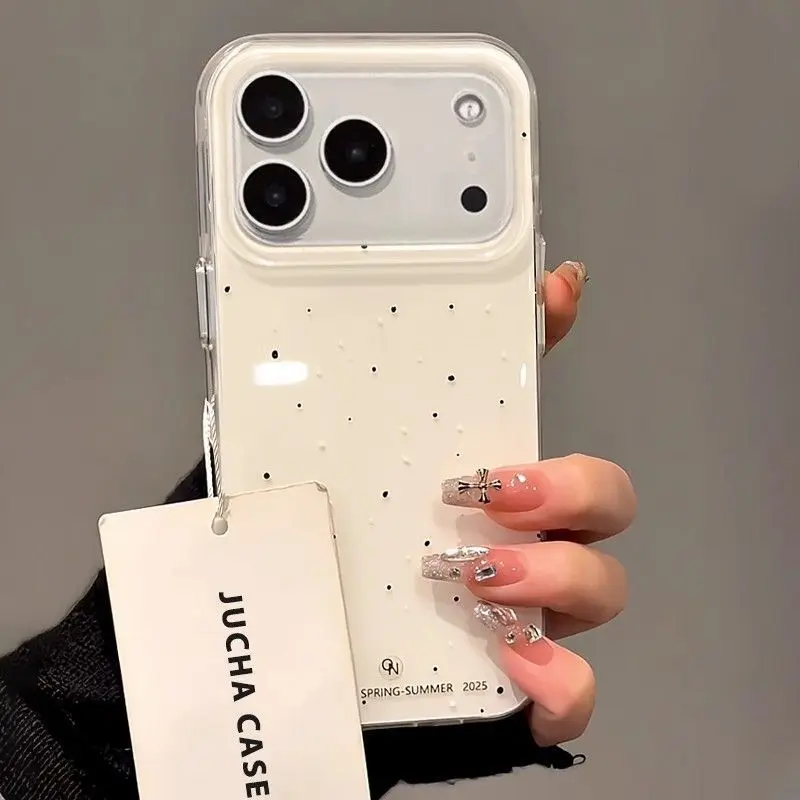 Korean INS Splashing Ink Polka - Phone Cases Brown ulasan dan harga