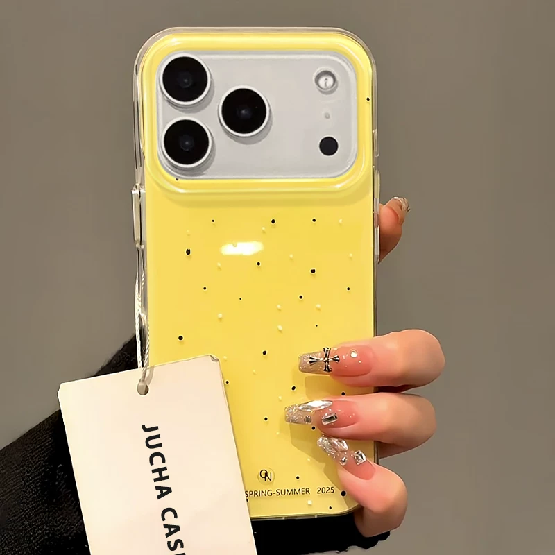 Korean INS Splashing Ink Polka - Phone Cases Brown ulasan dan harga