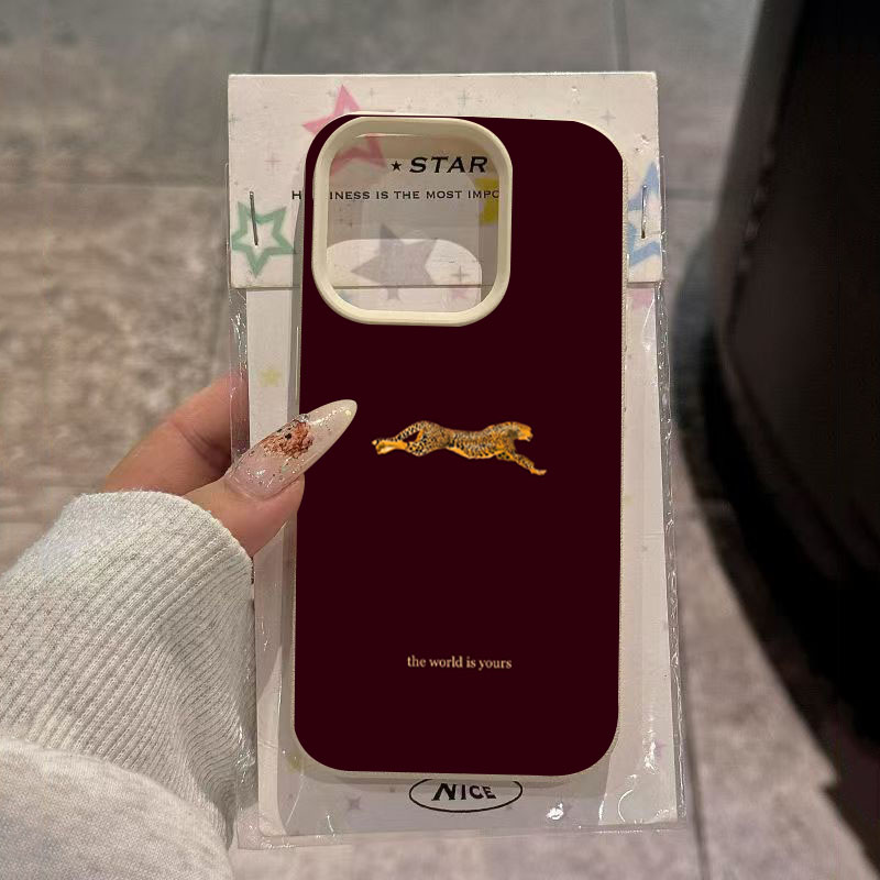 Minimalist Leopard Running Pat - Phone Cases Trendy ulasan dan harga