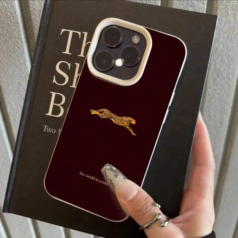 Minimalist Leopard Running Pat - Phone Cases Trendy ulasan dan harga