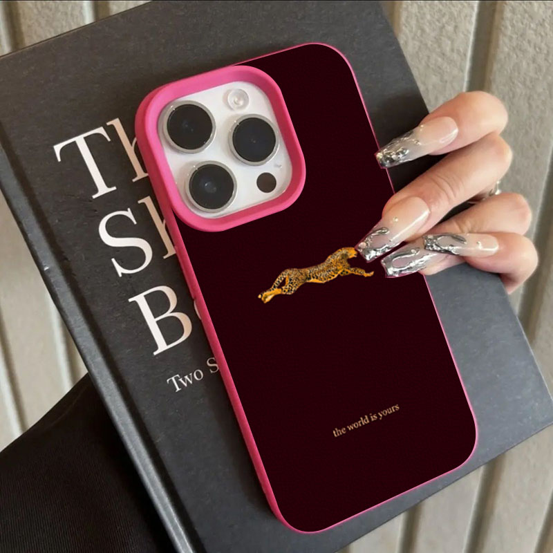 Minimalist Leopard Running Pat - Phone Cases Trendy ulasan dan harga