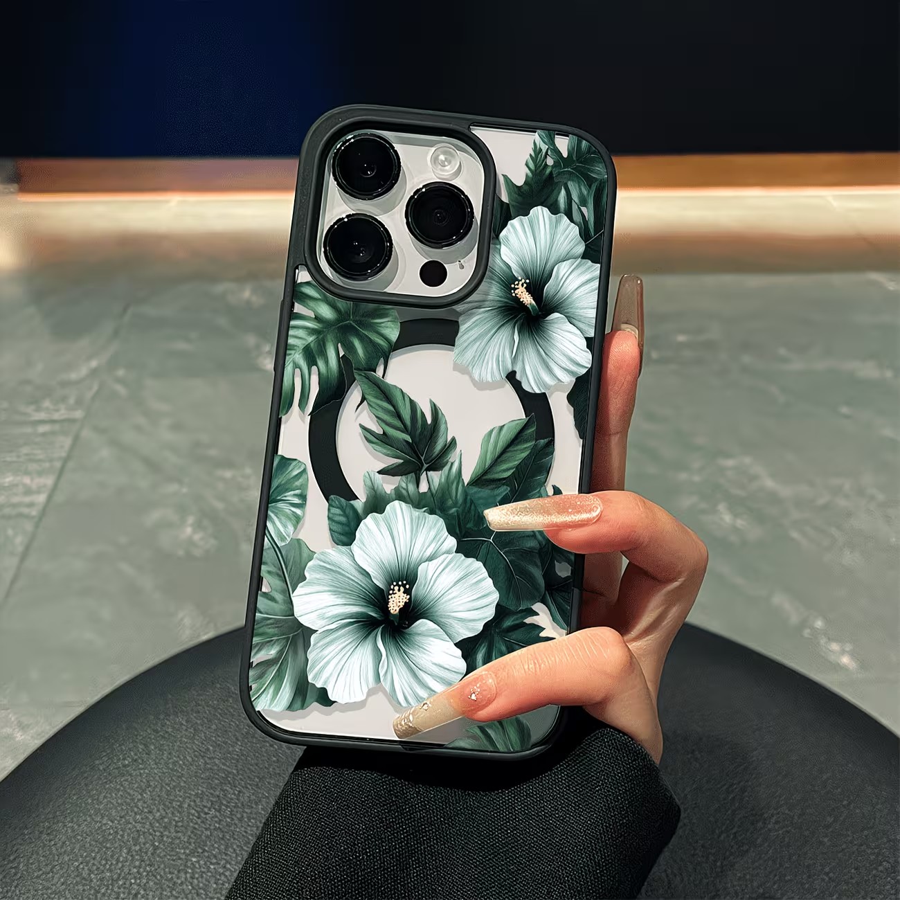 Green Floral Print Phone Case  - Phone Cases Magsafe ulasan dan harga