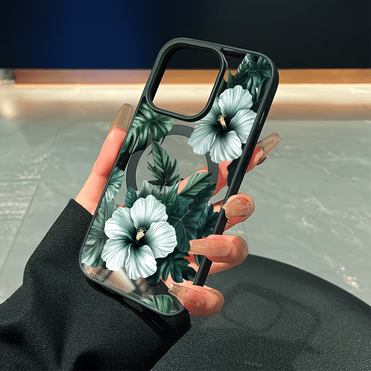 Green Floral Print Phone Case  - Phone Cases Magsafe ulasan dan harga