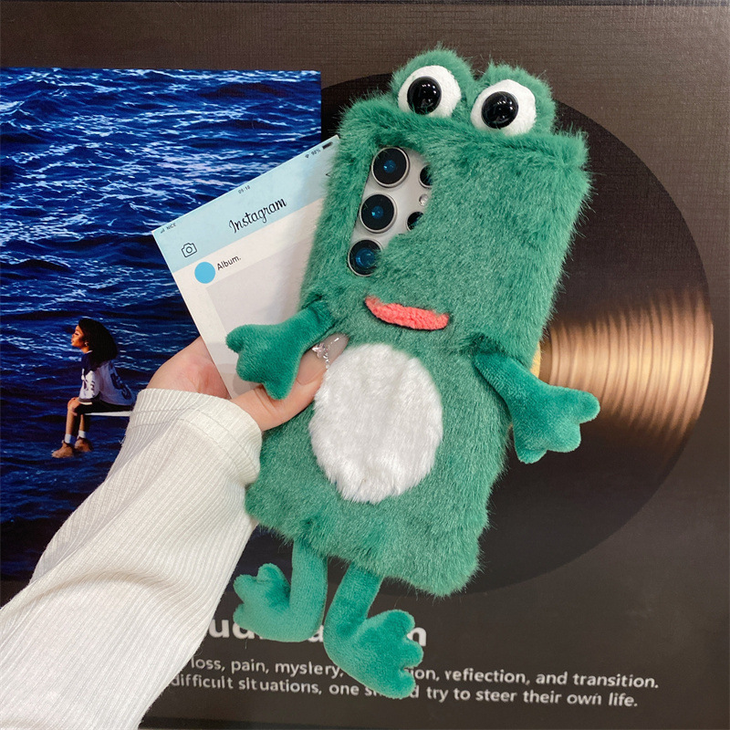 Plush Frog Phone Case, Cute Gr - Phone Cases Samsung ulasan dan harga