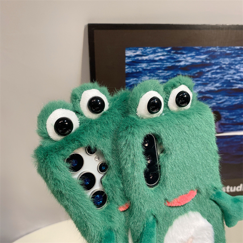 Plush Frog Phone Case, Cute Gr - Phone Cases Samsung ulasan dan harga