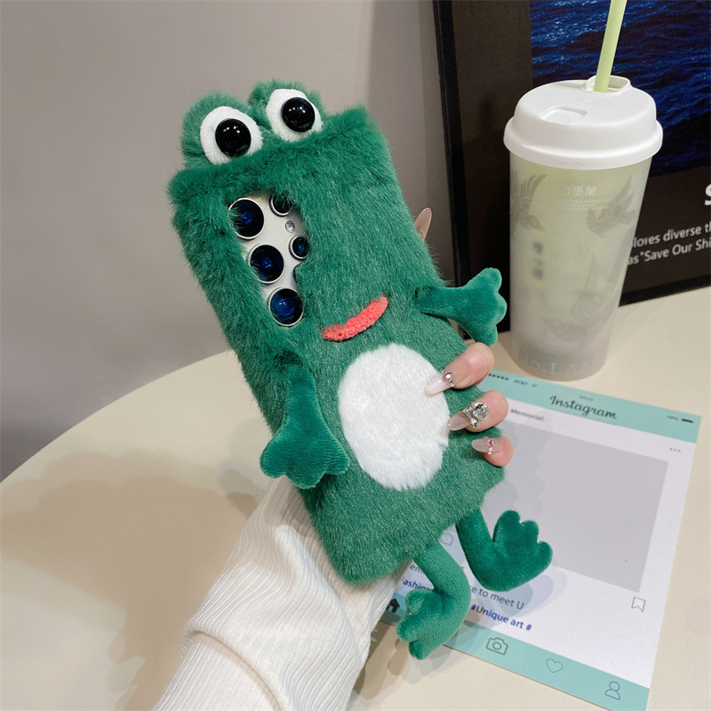 Plush Frog Phone Case, Cute Gr - Phone Cases Samsung ulasan dan harga