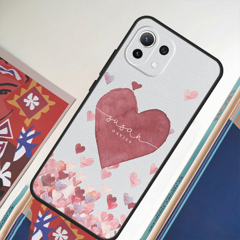 Custom Polka Heart Rose Gold M - Monogram Custom Case ulasan dan harga